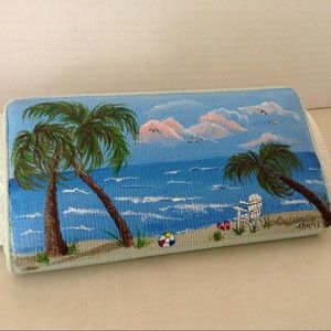 Painted beach theme wallet